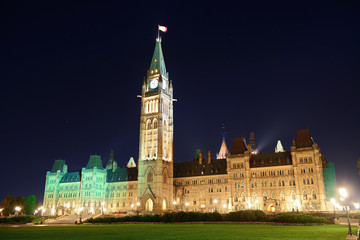 Fototapeta na wymiar Ottawa Parliament Hill building