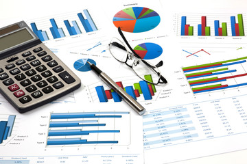 Obraz premium Graphs and Charts Report