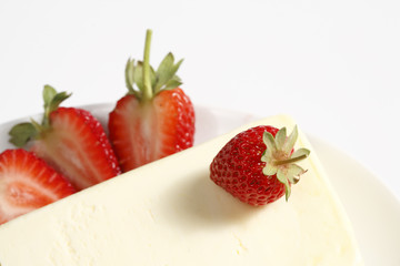 butter and strawberries macro