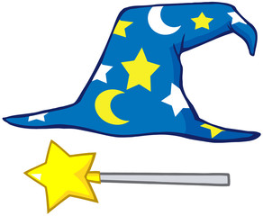 Wizard Hat And Magic Stick