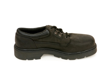 Heavy duty boots isolated on the white background