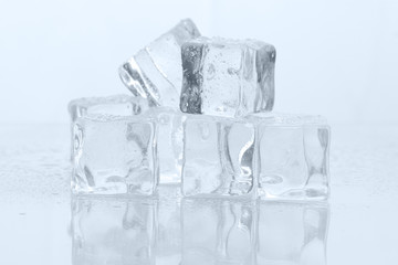 Ice isolated on white