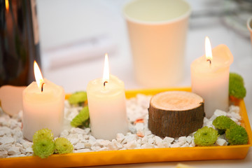 Romantic atmosphere with candle