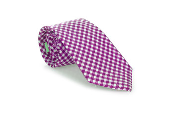 Elegant silk male tie ( necktie ) on white