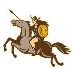 Valkyrie Riding Horse Retro