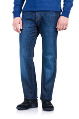 Naklejka premium Fashion concept with trousers on white