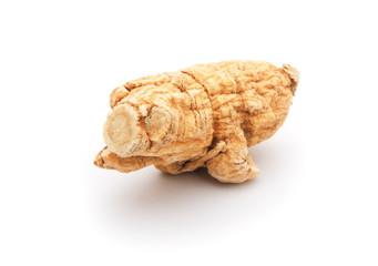 piece of ginseng  on a white background