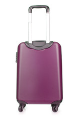 Travel luggage isolated on the white background