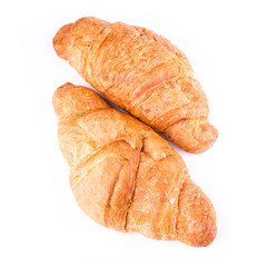 Fresh and tasty French croissants