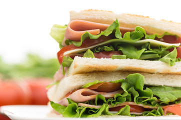 積み上げたサンドイッチ