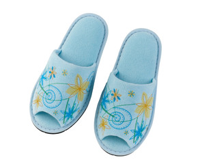 Fototapeta premium A cute house slippers help you warm and clean
