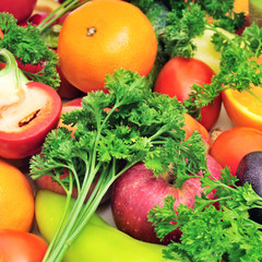 fruits and vegetables background