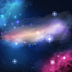 100% Vector  Beautiful Glowing Galaxy © nikol82