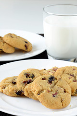 White chocolate and cranberry cookies