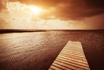 Pier on suset