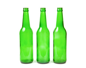 Empty glass bottles