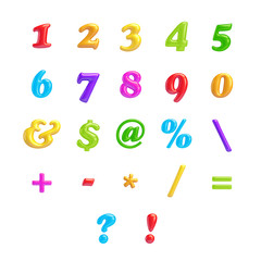 ABC collection. Alphabet 3D Font creative. Isolated Letters.