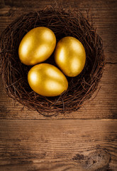 golden eggs in the nest