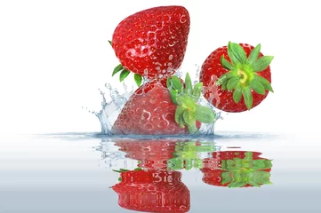 Küchenrückwand glas motiv Spritzendes Wasser Obst 302