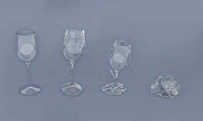 breaking glass slow motion