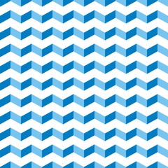 Aztec Chevron blue seamless vector pattern zigzag background