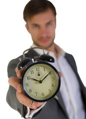 businessman and alarm clock