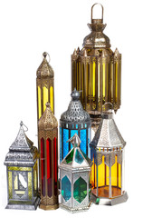 Fototapeta premium Arabic lamp Isolated a white background