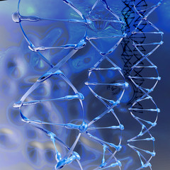 DNA Strands - 3D render