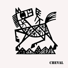 Zodiac chinois cheval tatouage