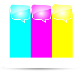 3 bulles couleurs CMY