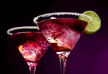 Küchenrückwand glas motiv Cocktail Rosa Cocktails