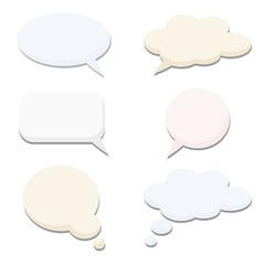 Thought bubble, clouds, vector ilustartion