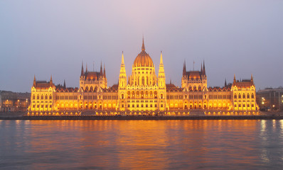 Fototapeta na wymiar Building of Parliament, Budapest, Hungary