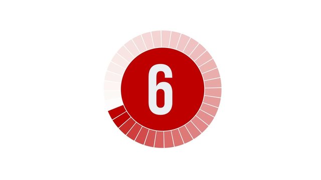 Compte &agrave; rebours 10-0 rouge