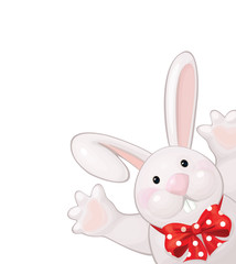 Vector of funny rabbit isolated.