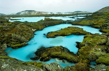 Papier Peint photo Cercle polaire Le lagon bleu en Islande