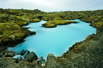Photo sur Aluminium Cercle polaire Le lagon bleu en Islande