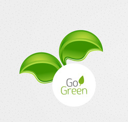 Green leaf modern concept