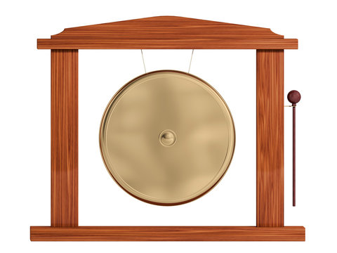 gong on a white background