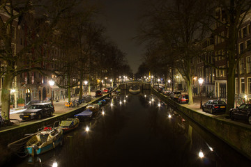 Amsterdam Gracht at night
