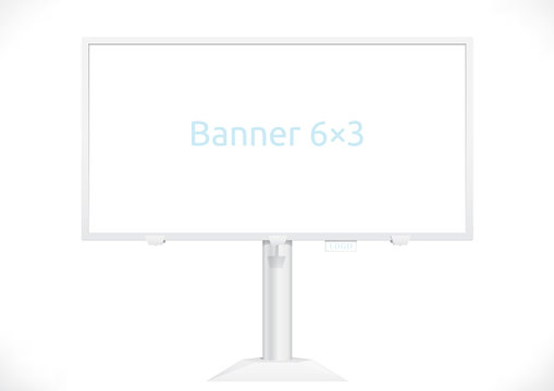 Vector outdoor advertising structure for banner