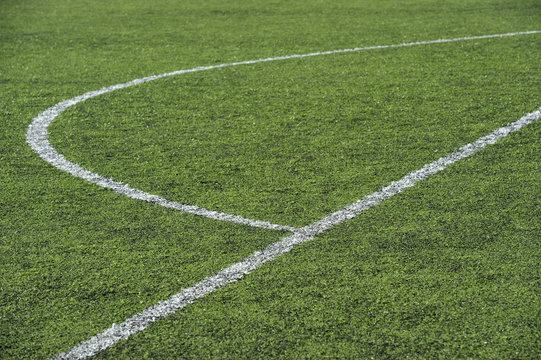 area of a synthetic football field, detail