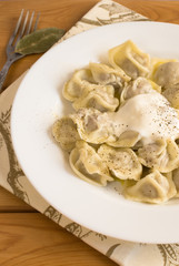 Dumplings on a plate