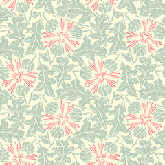 Floral vector seamless pattern