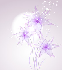 vector background with flowers