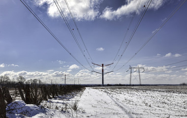 High voltage pylons