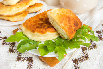 Fried patties with curd cheese