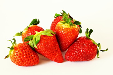 Six strawberries