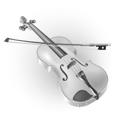 Obraz premium Classical violin, isolated on white background