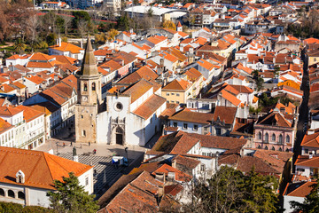 Naklejka premium Overview of Old Town of Tomar, Portugal.